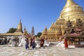 Architecture of Shwezigon Pagoda in Bagan